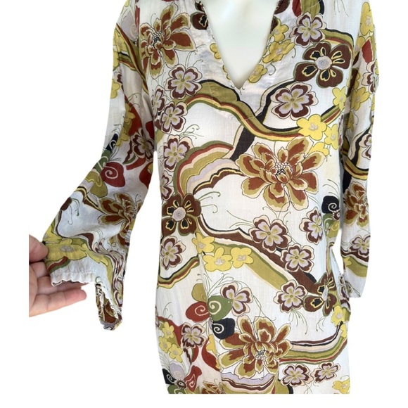 🌴 East Indies Cotton Kurti Tunic Top, Size S - Picture 1 of 9